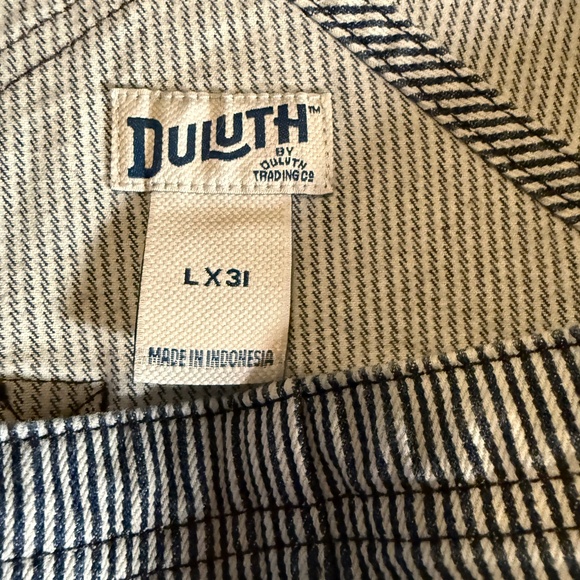 *NWOT* Women's Rootstock Gardening Overalls. Duluth Trading Co. Striped. Size L - Picture 5 of 9